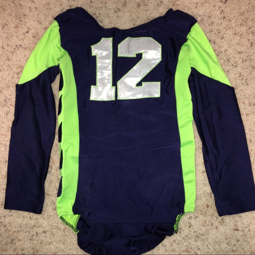 Seahawks Long Sleeve Gymnastics Leotard